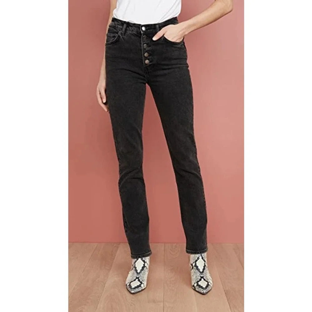 NWT REFORMATION Liza High Straight Button Fly Jean in Yuma 27 - Picture 1 of 8